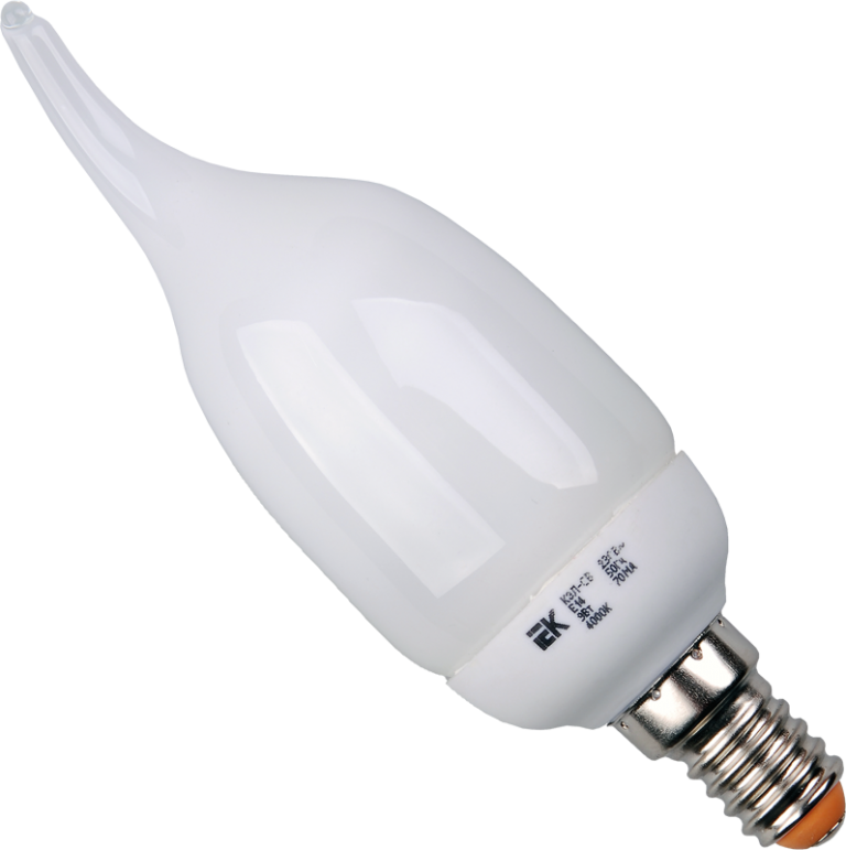 Лампа энергосберегающая КЭЛ-CВ свеча Е14 9Вт 4000К (ПРОМОПАК 6шт) IEK