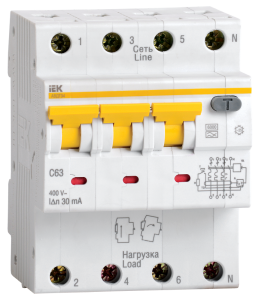 Автоматический выключатель дифференциального тока АВДТ34 C25 100мА IEK