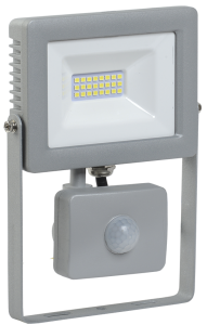 Прожектор светодиодный СДО 07-20Д с датчиком движения IP44 серый IEK
