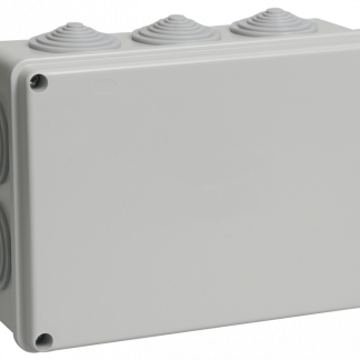 Коробка распаячная КМ41244 для о/п 190х140х70мм IP55 (RAL7035, 10 гермовводов) IEK