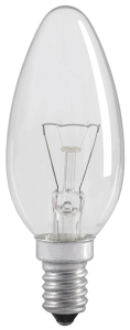 Лампа накаливания C35 свеча прозрачная 60Вт E14 IEK