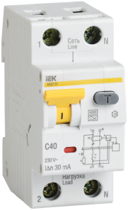 Автоматический выключатель дифференциального тока АВДТ32 C50 100мА IEK