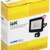 Прожектор светодиодный СДО 06-20Д с датчиком движения IP54 6500K черный IEK