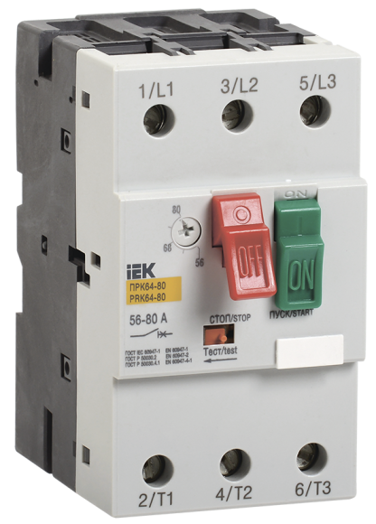 Пускатель ручной кнопочный ПРК64-40 In=40A Ir=25-40A 660В IEK