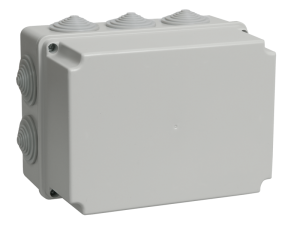 Коробка распаячная КМ41245 для о/п 190х140х120мм IP44 (RAL7035, 10 гермовводов) IEK