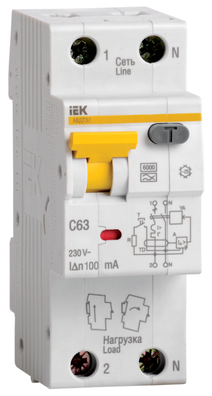 Автоматический выключатель дифференциального тока АВДТ32 C25 IEK